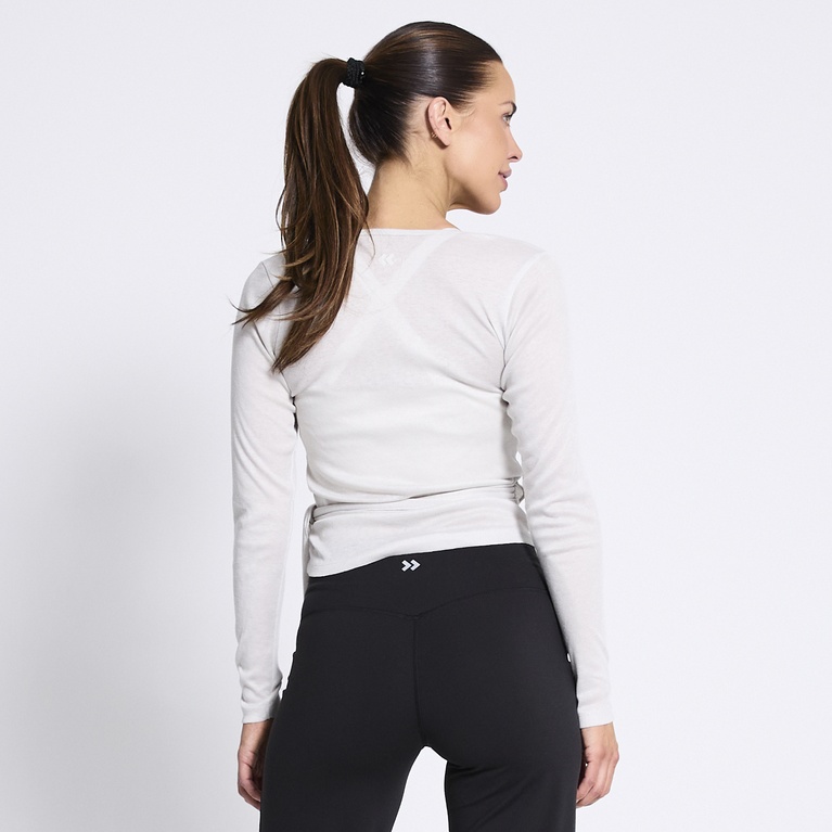 Wrap top "Pilates Top" Chalk White